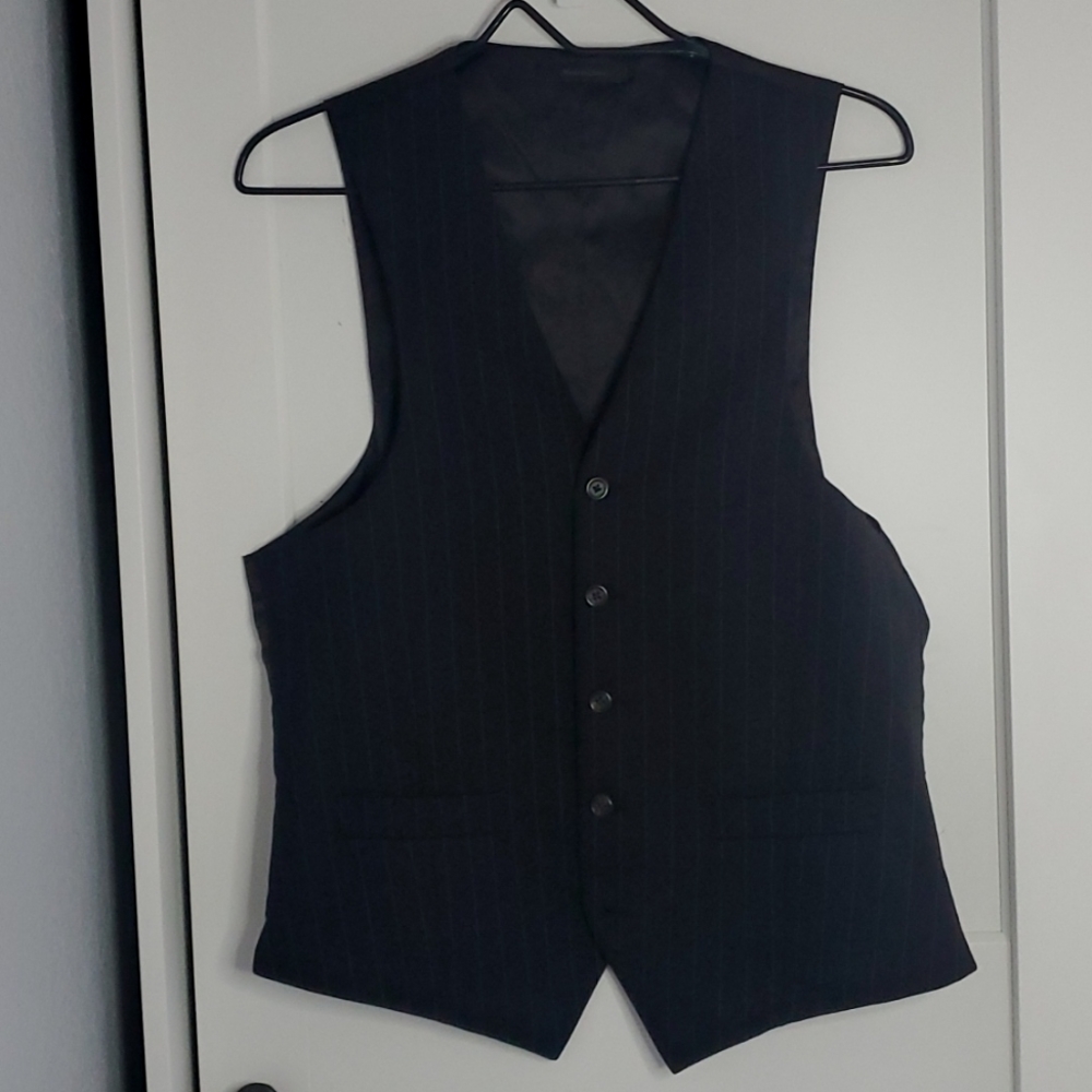 Men's Waistcoat VNeck Pinstripe vest